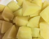 A picture of step 7 of Aloo chicken.