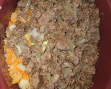 A picture of step 3 of Cabbage Roll Soup.