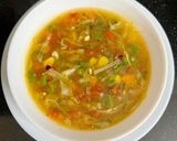 A picture of step 3 of Veggie chili 🌶️ Garlic 🧄 Soup 🥣.