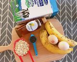 Hình bước làm 1 của món Pancake Chuối Yến Mạch