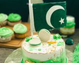 A picture of step 4 of 75th Independence Day Cake.