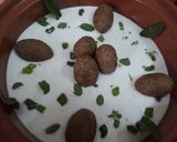 A picture of step 3 of Fried Kibbeh with Yogurt Sauce.