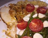 Pikáns fokhagymás sült csirkemell fűszervajas zöldbabbal recept fázis 9 fotója