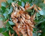 Hình bước làm 1 của món Rau càng cua trộn dầu dấm