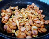 Hình bước làm 1 của món Cơm chiên kim chi