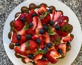 Foto del paso 3 de la receta: Torta brownie con arándanos y frutilla 🇺🇾