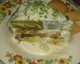 Foto del paso 26 de la receta: pastel de tortilla tres sabores rellena bañada con salsa crema de puerros