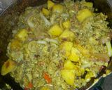 A picture of step 5 of Yam and scrambled egg.