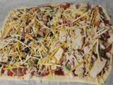 Pizza vegetal y carnivora