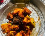 A picture of step 4 of Nashpati pickle.