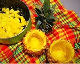 Une image de l'étape 1 de Ananas rôti meringué.
