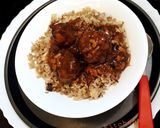 A picture of step 17 of Veg manchurian with fried rice.