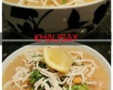 A picture of step 3 of Khausay (Burmese Dish).