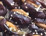 A picture of step 3 of Almond dates.