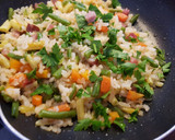 Foto del paso 4 de la receta: Arroz salteado al pimentón con verduras y jamón