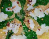 A picture of step 4 of Spinach Cheese Omelette 🧀 🧀 🥬.