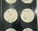 Une image de l'étape 6 de Muffins aux petits pois et cabecou.