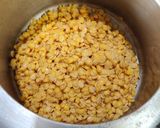 A picture of step 2 of Arhar Dal (toor dal) with Veggies.