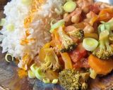 Une image de l'étape 4 de Curry brocolis pois chiches.