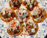 A picture of step 5 of Leftover Chapati fry Papdi Chaat.