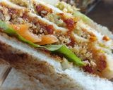 รูปขั้นตอนการทำที่ 5 ของ Club Sandwich ปลาสลิดหยอง
