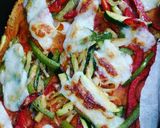 Édesburgonya pizza recept fázis 3 fotója