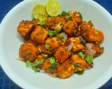 A picture of step 4 of Paneer 65.
