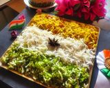 A picture of step 4 of Tricolour Rice.