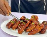 A picture of step 2 of Crispy fried BBQ honey chicken.