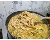 A picture of step 4 of Indo Italian Spicy Spaghetti.