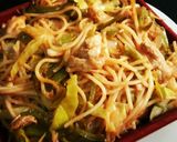 A picture of step 5 of Chicken Noodles😋🍝.