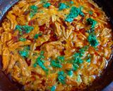 A picture of step 2 of Gathiya ki sabzi.