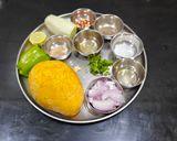 A picture of step 1 of Mango Cucumber Salad.