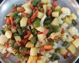 A picture of step 3 of Vegetable Dum Biryani.