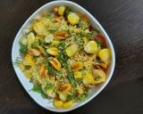 A picture of step 3 of Corn Bhel.
