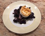 A picture of step 6 of Roast purple cauliflower and goats cheese.