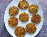 A picture of step 8 of Corn Spinach Besan Tikki.