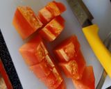 Foto langkah ke 1 dari resep Pure Pepaya mix jeruk baby MPASI.
