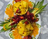 عکس مرحله 1 از دستور میوه آرایی آناناس 🍍