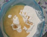 A picture of step 1 of Holi special Vanilla colourful cake.
