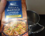 A picture of step 1 of Fideuá with Cuttlefish, Shrimp, and Aioli.