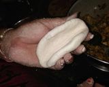 A picture of step 8 of Chawal ka pitha chatpta.
