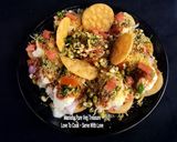 A picture of step 5 of Moong Sprouts Dahi Papdi chaat.