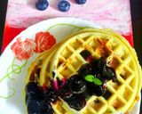A picture of step 4 of Blueberry waffle.