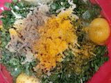 کوکو سبزی با برنج کته زعفرونی