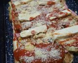 Foto del paso 6 de la receta: Láminas de berenjenas con quesos, jamón y salsa (para congelar)