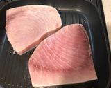 A picture of step 2 of Wine poached swordfish salad.