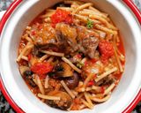 Foto del paso 8 de la receta: Fideos a la cazuela con costillas, Portobello y sobrasada