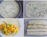 A picture of step 3 of Chicken Enchiladas.