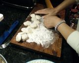 A picture of step 6 of Chinese dumplings.